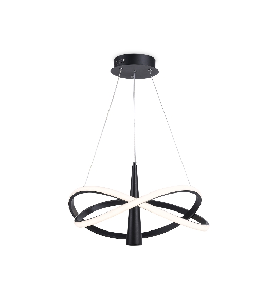 Подвесной светодиодный светильник Ambrella light FL5368/2+1 BK черный 47W 3000K-6400K D480*1200 (ПДУ ИК)
