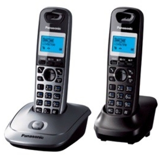 Телефон беспроводной (DECT) Panasonic KX-TG2512RU2 Доп трубка в комплекте, АОН, Caller ID, спикерфон, полифония