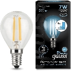 Лампа светодиодная Filament Шар E14 7Вт 4100К Gauss 105801207, фото5