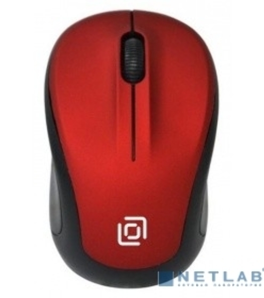Мышь беспроводная Oklick 665MW черный/красный, 1000 dpi, радиоканал, USB, кнопки - 3