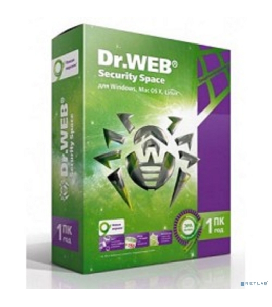 Программное обеспечение DR.WEB Security Space 1 ПК/1 год (BHW-B-12M-1-A3)