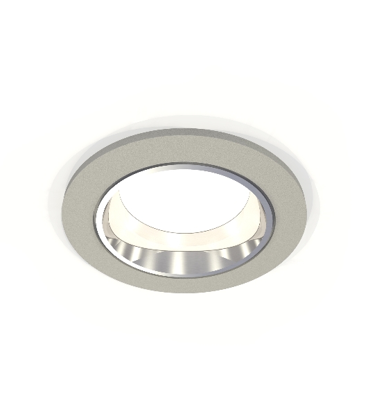 Комплект встраиваемого светильника Ambrella light XC6514003 SGR/PSL серый песок/серебро полированное MR16 GU5.3 (C6514, N6112)