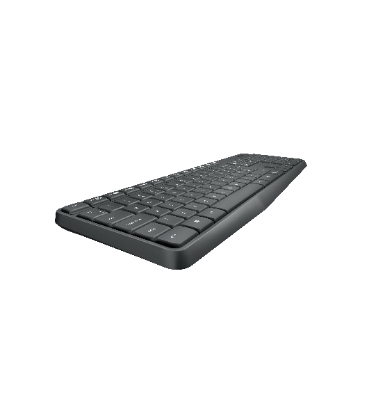 Комплект клавиатура+мышь Logitech MK235 беспроводной, USB, 1000 DPI, серый (заводская гравировка)