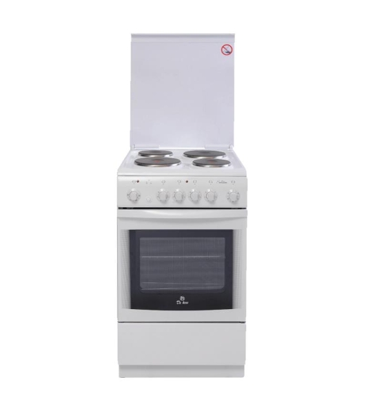 Плита электрическая De Luxe 506004.00Э (кр) белый, конфорок 4 шт, духовка 60 л, 50 см x 85 см x 60 см