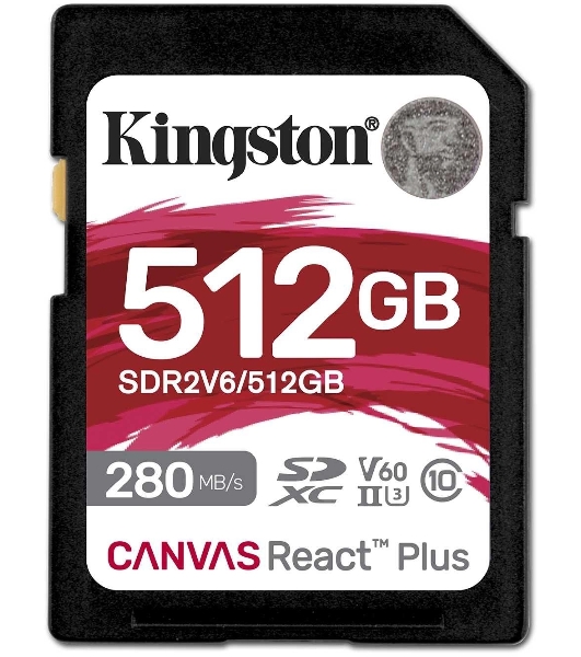 Флеш карта SDXC Kingston SDR2V6/512Gb Canvas React Plus w/o adapter 512Gb