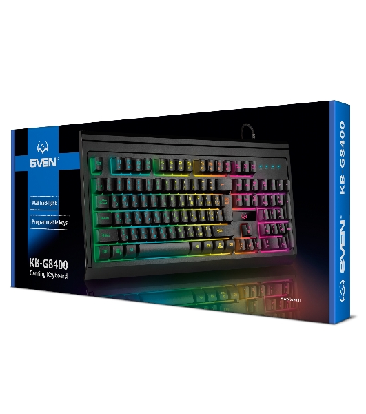 Клавиатура SVEN KB-G8400 проводная, USB Type-A, чёрный