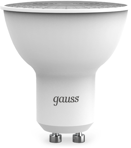Лампа светодиодная Gauss 101506307 7Вт цок.: GU10 рефлек. 150B св. свеч. бел. хол. MR16 (упак.: 10 шт)