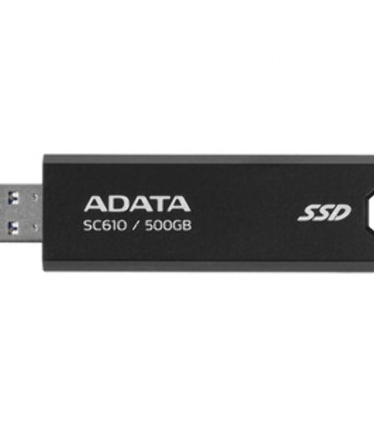 Внешний SSD ADATA SC610, 2TB, USB 3.2 Gen 2 Type-A, R/W 550/500, черный