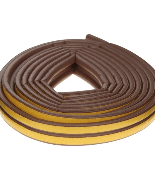 Уплотнитель резиновый Сибртех, 12 м, профиль 'D', белый