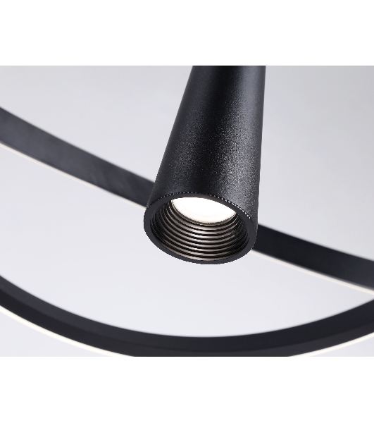 Подвесной светодиодный светильник Ambrella light FL5368/2+1 BK черный 47W 3000K-6400K D480*1200 (ПДУ ИК)
