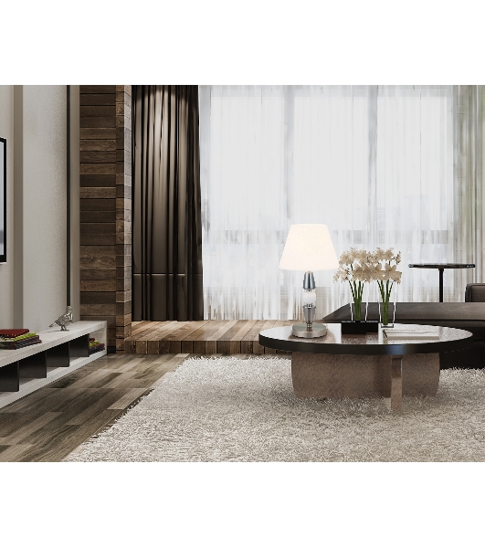 Светильник Ambrella light LH75262 SN/FR сатин никель/белый матовый E14 max 40W D260*470