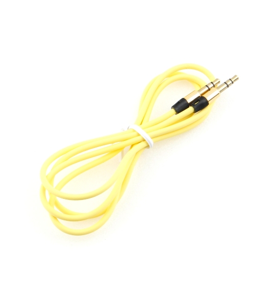 Кабель аудио Cablexpert CCAB-01-35MM-1MY, 3.5 Jack (M)/3.5 Jack (M), желтый. 1м, блистер
