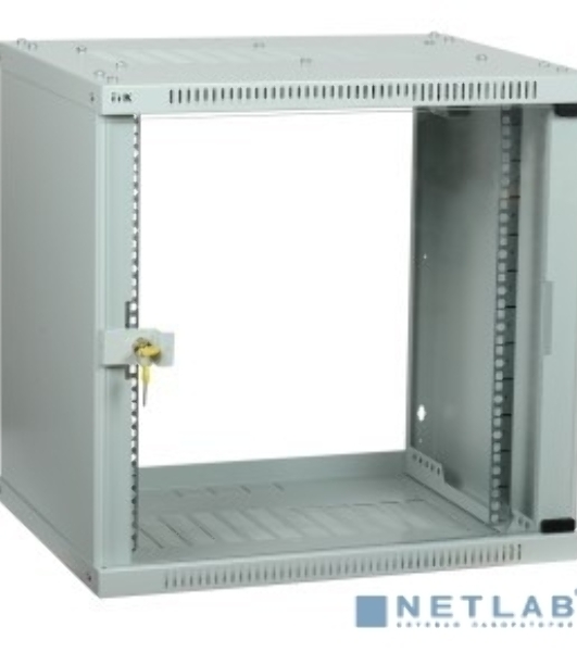 Шкаф LINEA WE 9U 600x600 мм дверь стекло серый ITK