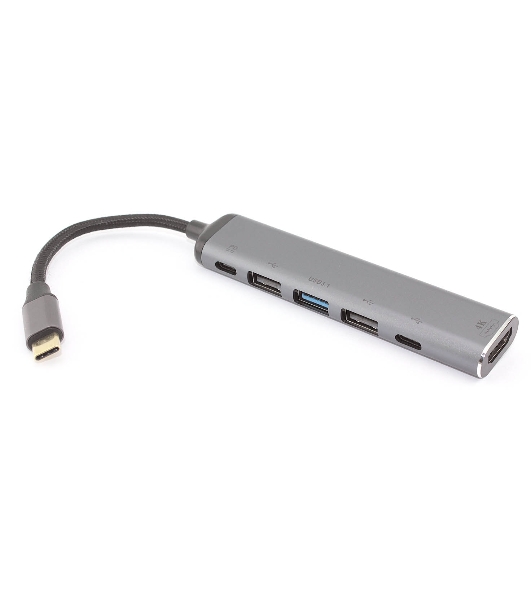 Кабель Type-C на HDMI + USB 3.1 + Type-C + USB 2.0 x2 + PD