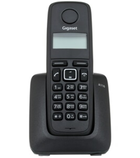 Радиотелефон Dect Gigaset A116 черный АОН