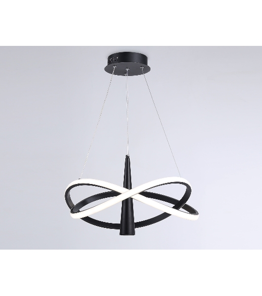 Подвесной светодиодный светильник Ambrella light FL5368/2+1 BK черный 47W 3000K-6400K D480*1200 (ПДУ ИК)