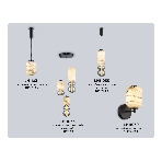 Подвесной светодиодный светильник Ambrella light LH11036/3 BK/MG/SM черный/мраморно-серый/дымчатый 40W 3000K D410*2050, фото6