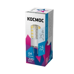 Лампа светодиодная Космос LED 3Вт 220В G4 4500К
