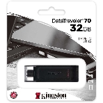 Флешка USB Kingston DataTraveler DT70 (DT70/64Gb), 64Gb, USB Type-C 3.2, R/W 70/45, черный, фото6