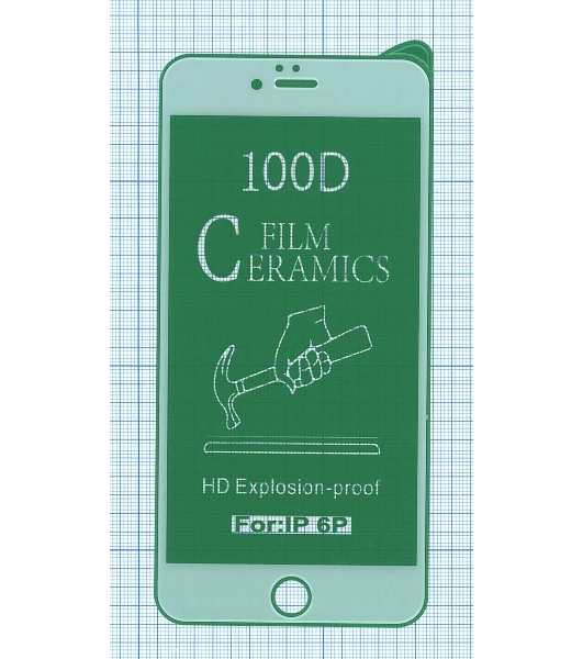Керамическая пленка (стекло) для Iphone 6/6S plus белый