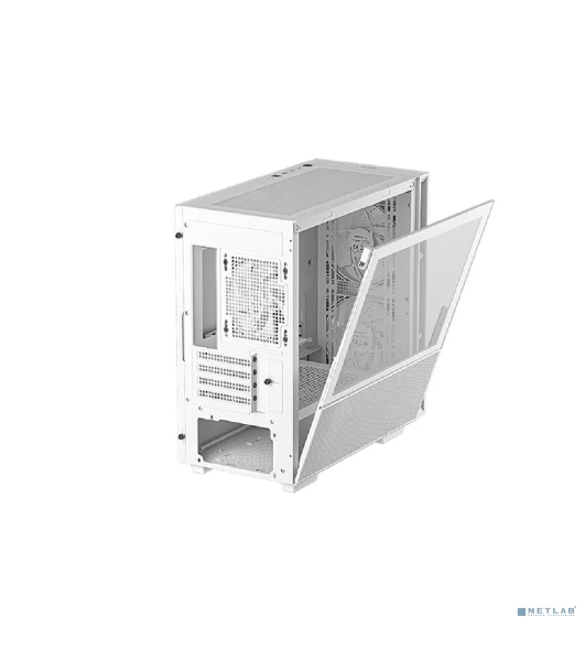 Компьютерный корпус Deepcool CH360 WH без БП, боковое окно (закаленное стекло), 2x140мм ARGb LED вентилятор спереди и 1x120мм ARGb LED вентилятор сзади, белый, mATX