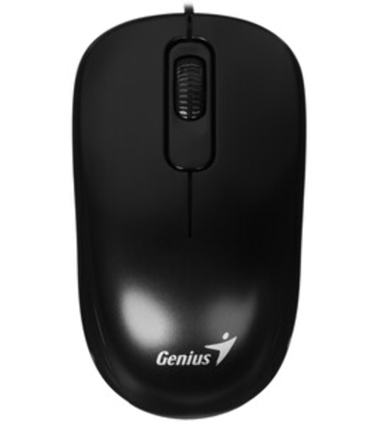 Мышь проводная Genius DX-110 черный, 1000 dpi, USB, кнопки - 3