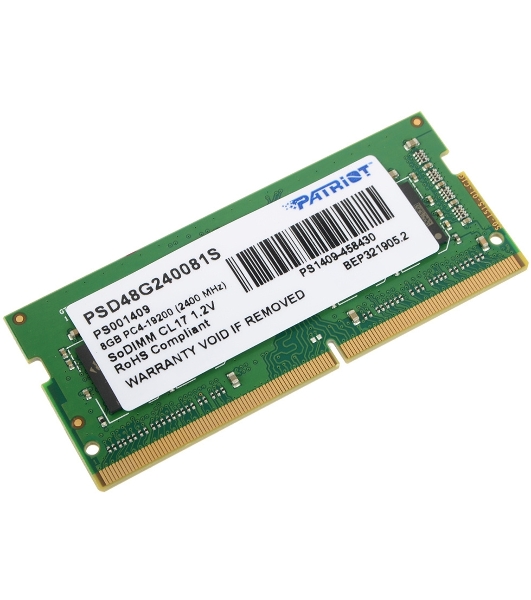 Оперативная память Patriot, DDR4, 8GB (1x8 GB), 2400 MHz, CL17, SO-DIMM