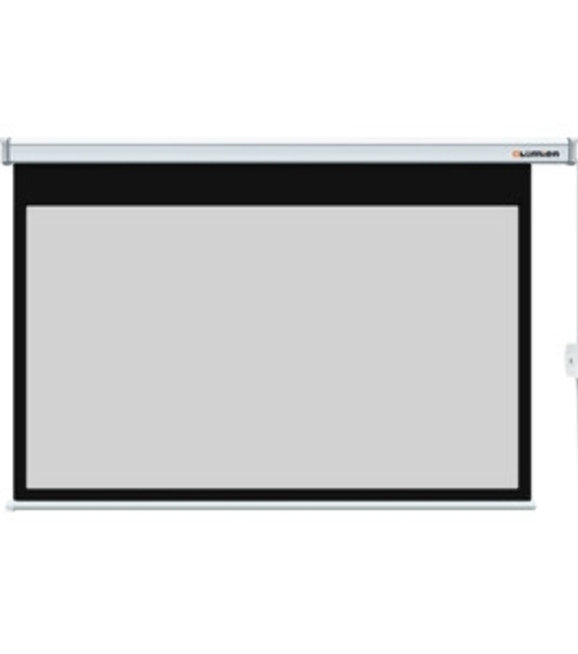 Экран с электроприводом Lumien Master Control 174х240 см (раб. область 130х232см) (104') High Contrast черная кайма сверху 40 см 16:9
