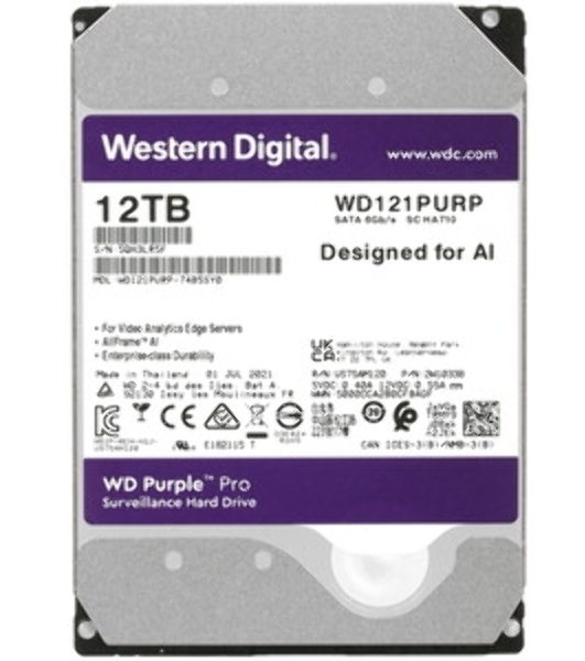 Жесткий диск WD Purple PRO WD122PURP 12Tb 3.5' 7200 RPM 256MB SATA-III (аналог WD121PURP)