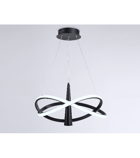 Подвесной светодиодный светильник Ambrella light FL5368/2+1 BK черный 47W 3000K-6400K D480*1200 (ПДУ ИК)