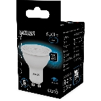 Лампа светодиодная Gauss 101506307 7Вт цок.: GU10 рефлек. 150B св. свеч. бел. хол. MR16 (упак.: 10 шт), фото2