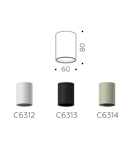 Корпус светильника C6312 SWH белый песок D60*H80mm MR16 GU5.3