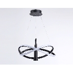 Подвесной светодиодный светильник Ambrella light FL5368/2+1 BK черный 47W 3000K-6400K D480*1200 (ПДУ ИК), фото 1