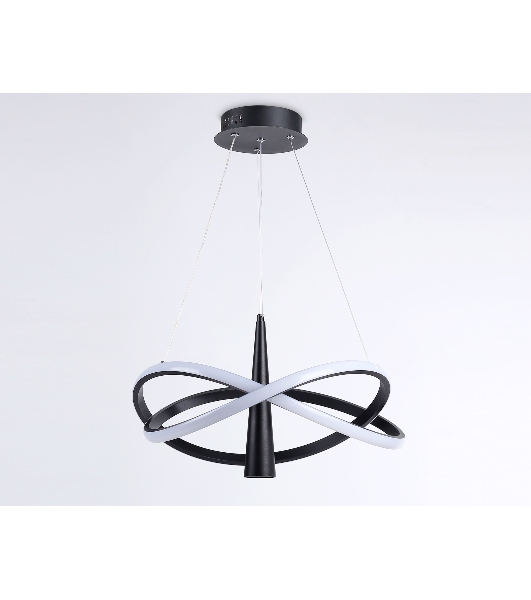 Подвесной светодиодный светильник Ambrella light FL5368/2+1 BK черный 47W 3000K-6400K D480*1200 (ПДУ ИК)