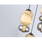 Подвесной светодиодный светильник Ambrella light LH11036/3 BK/MG/SM черный/мраморно-серый/дымчатый 40W 3000K D410*2050, фото4