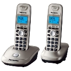 Телефон беспроводной (DECT) Panasonic KX-TG2512RUN (платиновый) Доп трубка в комплекте,АОН, Caller ID,спикерфон на трубке,полифония, фото 1