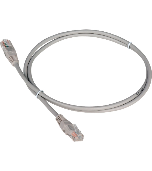 Патч-корд LANMASTER TWT UTP cat.5e, с заливными колпачками, 15 м, серый