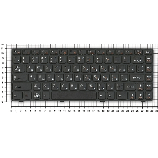 Клавиатура для ноутбука Lenovo G480 черная с черной рамкой