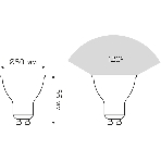 Лампа светодиодная Gauss 101506307 7Вт цок.: GU10 рефлек. 150B св. свеч. бел. хол. MR16 (упак.: 10 шт), фото 1