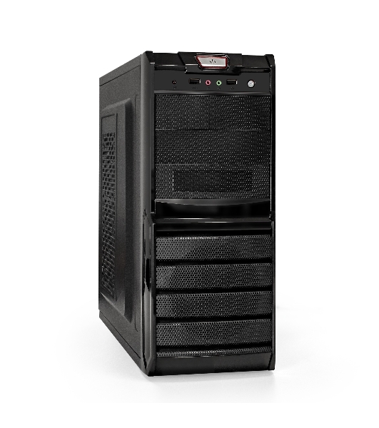 Компьютерный корпус Miditower ExeGate XP-329S-UNS400 (ATX, БП UNS400 с вент. 12см, 2*USB, аудио, черный)