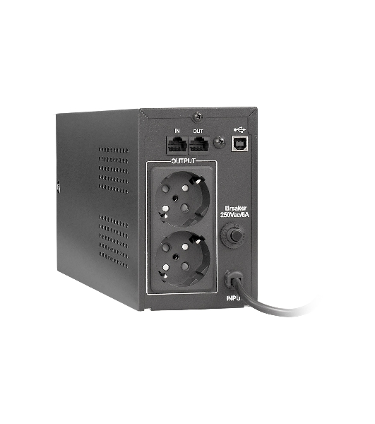 Источник бесперебойного питания ExeGate Power Smart ULB-800 LCD 800VA, черный, 2 евророзетки, USB