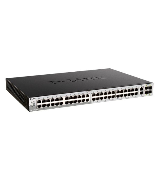 Коммутатор D-Link DGS-3130-54PS/B2A, 48×1 Гбит/с + 2×10 Гбит/с Base-T + 4×10 Гбит/с SFP+, управляемый