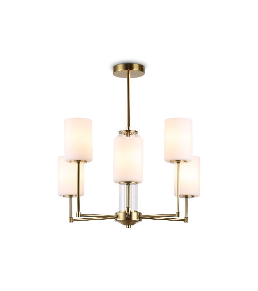 Люстра Ambrella light LH56215/6 BS/FR латунь/белый матовый E27/6 max 60W D600*600