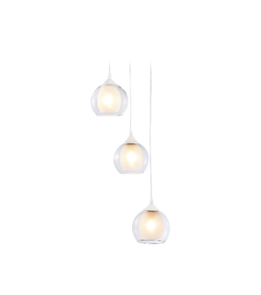 Подвесной светильник TR3540/3 WH/CL/FR белый/прозрачный/белый матовый E27*3 max 40W D281*800