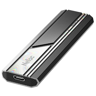 Внешний SSD Netac ZX10, 2TB, USB 3.2 Gen 2 Type-C, R/W 1050/1050, черный