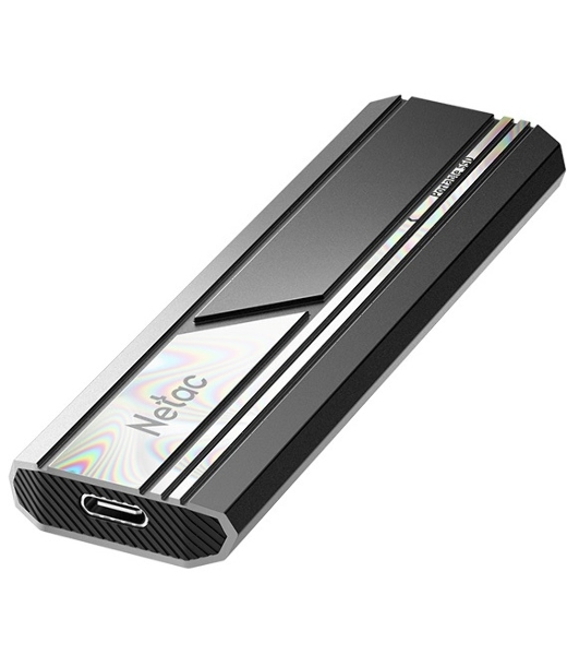 Внешний SSD Netac ZX10, 2TB, USB 3.2 Gen 2 Type-C, R/W 1050/1050, черный