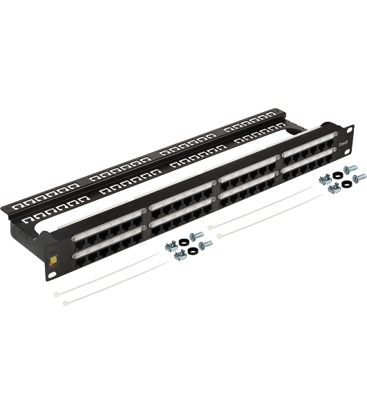 Патч-панель Lanmaster LAN-PPC48U6 19' 1U 48xRJ45 кат.6 UTP