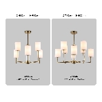 Люстра Ambrella light LH56215/6 BS/FR латунь/белый матовый E27/6 max 60W D600*600, фото7