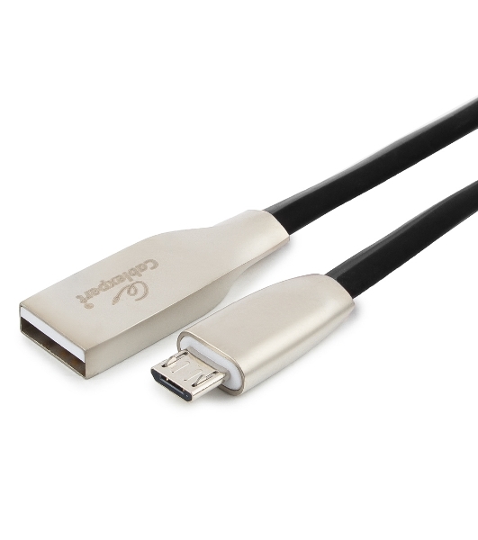 Кабель USB2.0 Cablexpert CC-G-mUSB01Bk-0.5M, AM/microB, серия Gold, длина 0.5м, черный, блистер