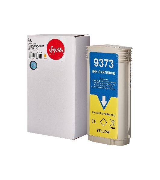 Картридж струйный Sakura C9373A (№72 Yellow) для HP, желтый, 130 мл.